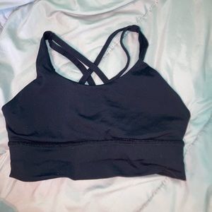 Crossed back sports bra